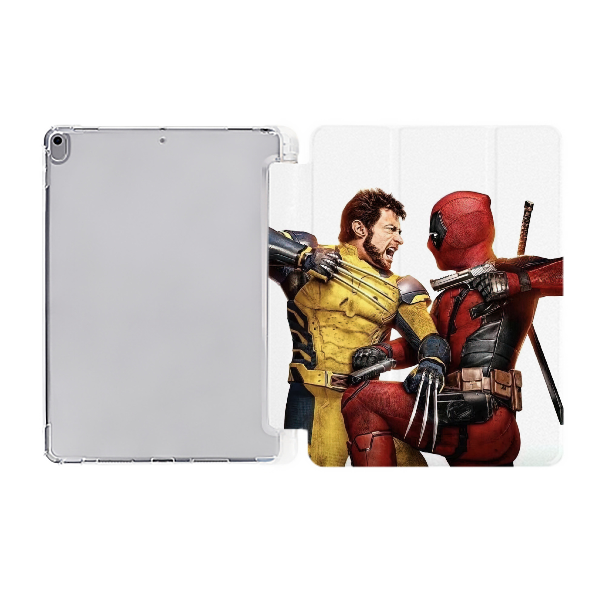 （画像用） Deadpool デッドプール IPad ケース ペン収納付き 三つ折りスタンド PUレザー×シリコン 対応機種9.5/10.5/10.9インチ